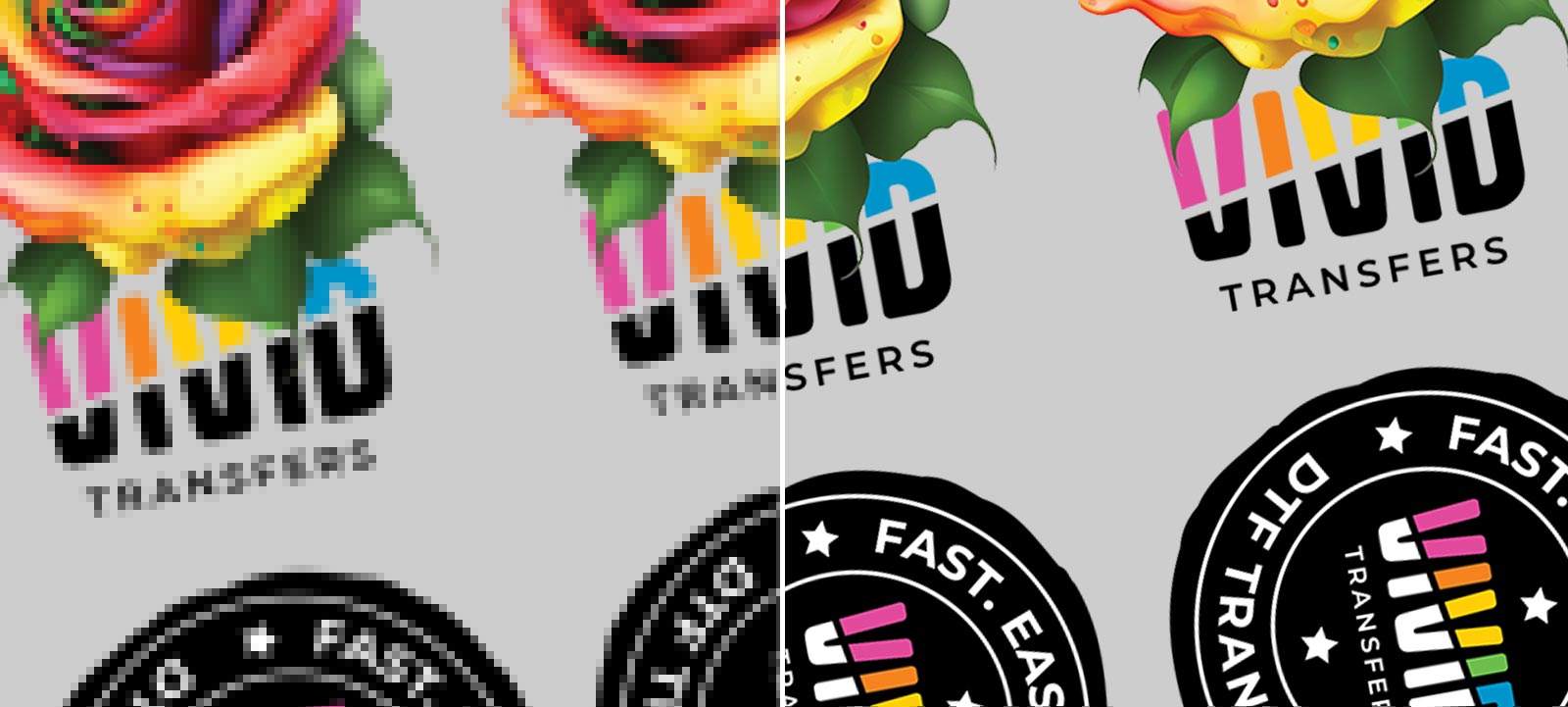 Vivid Transfers - Blog - The Difference Between Pixel and Vector Based Images - Feature